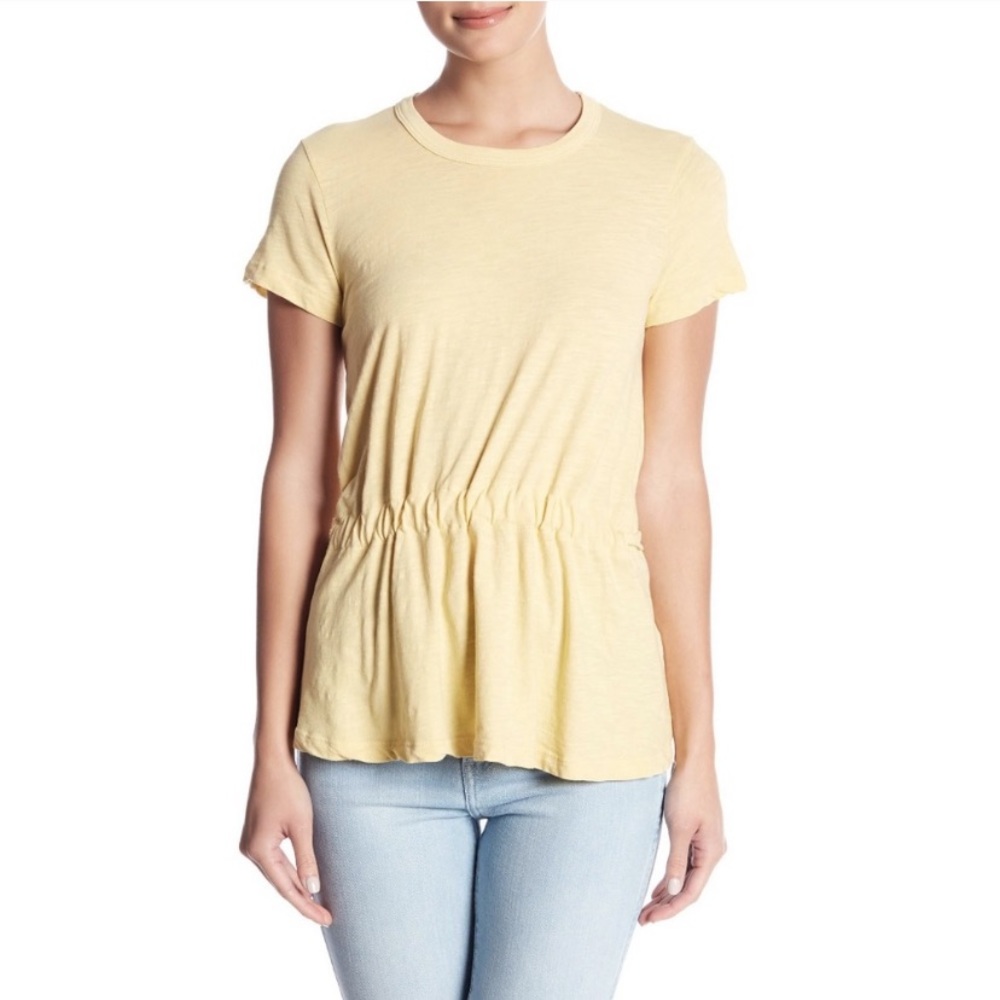 Stateside Short Sleeve Drawstring Ruched Tee